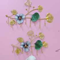 Light luxury creative entrance wall hook wall hook into the home coat hook Household wall gold hanger free hole