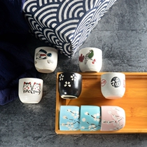 Sakura Court Japanese ceramic wine glass Household white wine cup Hot sake cup Restaurant tableware One cup wine set