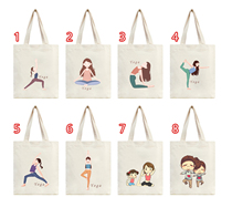 Canvas bag diy shoulder handbag shopping bag student environmental protection bag yoga promotion custom printed logo pattern