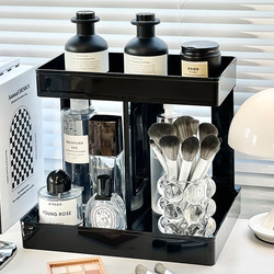 Simple bathroom storage rack transparent acrylic cosmetics dressing table skin care products desktop shelf girls