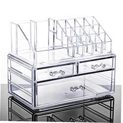 acrylic cosmetic box transparent clear make up organizer