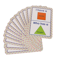 Toddler English card I have who shape game flash card whole brain development teaching aids