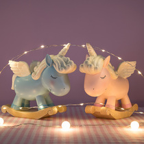 Unicorn ornaments bedroom decoration small gift girl cute girl heart small desk gift for girlfriend Valentines day