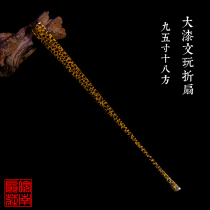 Southern Anhui Fanzhuang 9 5 inch 18 square large paint folding fan Su Gongwen play fan Chinese style fan ancient wind fan bone