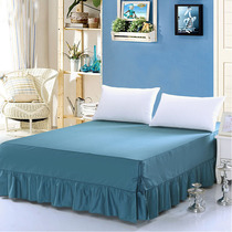 Luo Mengyu cotton bed skirt solid color Korean fitted sheet bed cover single piece cotton sheets summer 1 5 1 8 meters bed