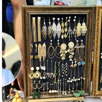 Photo frame jewelry rack jewelry ring storage rack creative hanging earrings display plate ear ring rack necklace rack jewelry props