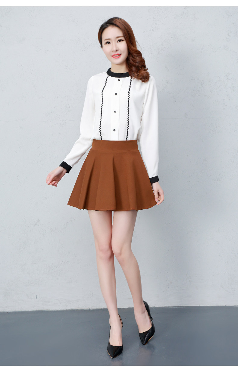 a字半身裙短裙春装女2018新款女时尚太阳裙松紧腰显瘦百搭蓬蓬裙