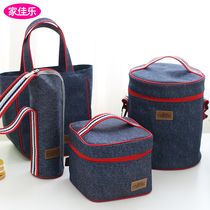 Insulated lunch box bag Hand bag insulated thick aluminum foil tote bag large capacity bag round square lunch lunch