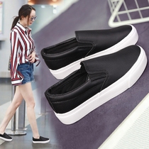 Spring 2021 New Loafers Lazy Board Shoes Thick-soled Women's Shoes Fall Winter Explosions Joker Single Shoes