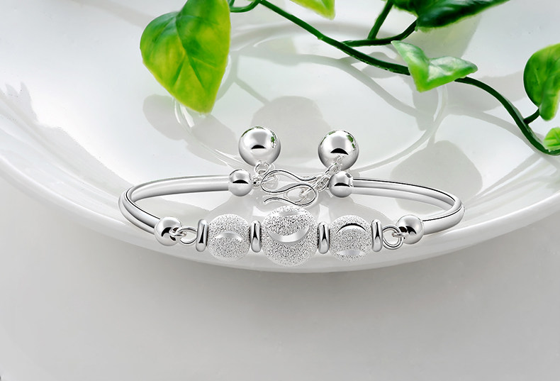 990足银转运珠手链 女士纯银手环 韩版时尚饰品 圣诞礼物