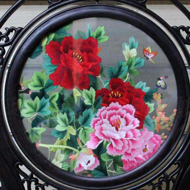 苏绣双面绣 姚叶作品《荣华富贵》