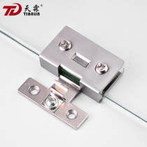 Glass hinge hinge hole-free cake cabinet Glass door hinge showcase cabinet wine cabinet Glass hinge hinge