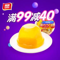 (99 minus 40)Yake large fruit jelly 400g pudding Multi-flavor office snack large fruit frozen pudding