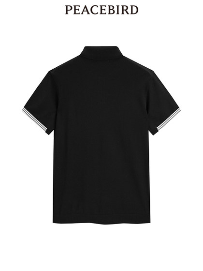Peacebird 남자 자수 폴로 셔츠 여름 라펠 라벨 단축-슬리브 캐주얼 캐주얼 탑 쇼트 슬리브 티셔츠 Peacebird 남자 자수 폴로 셔츠 여름 라펠 라벨 단축-슬리브 캐주얼 캐주얼 탑 쇼트 슬리브 티셔츠