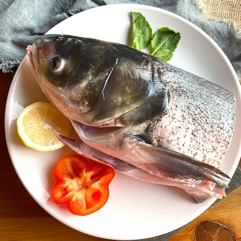 百年栗园密云水库鲢鱼头1kg 鲜嫩美味 顺丰发货