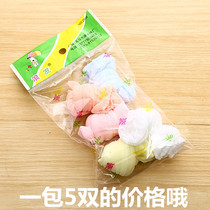 Newborn baby children spring summer candy socks men and women baby thin silk stockings children socks baby 5 pairs