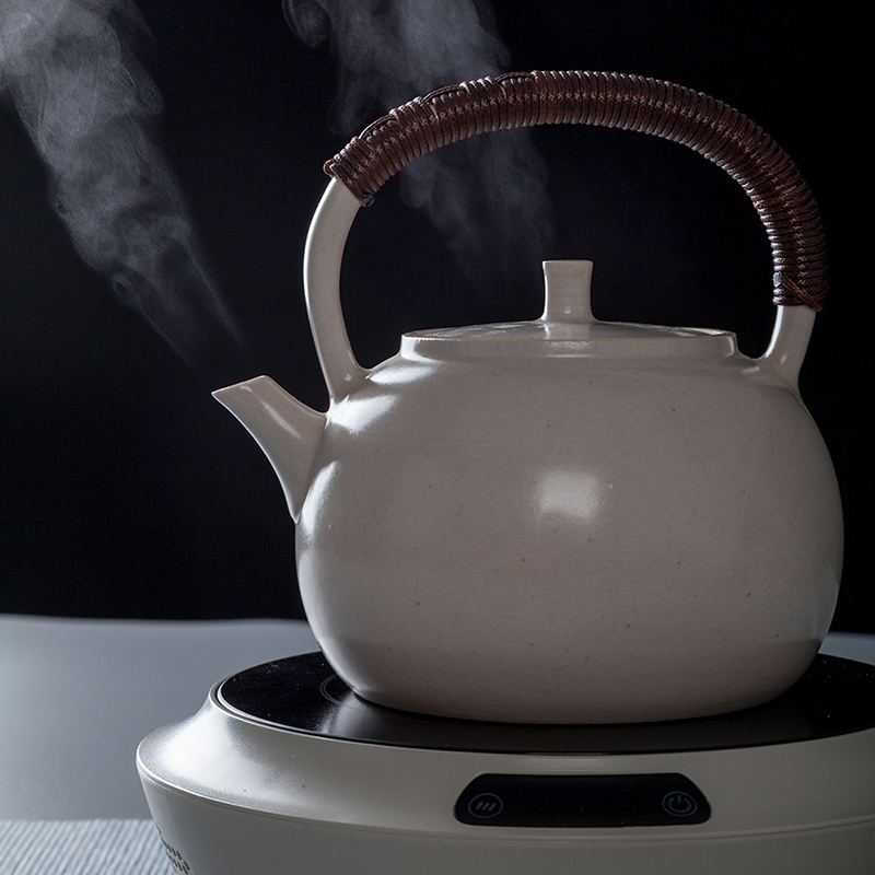 Jingdezhen household small sit good pot plant ash glazed pottery pot teapot contracted mini single girder pot pot teapot