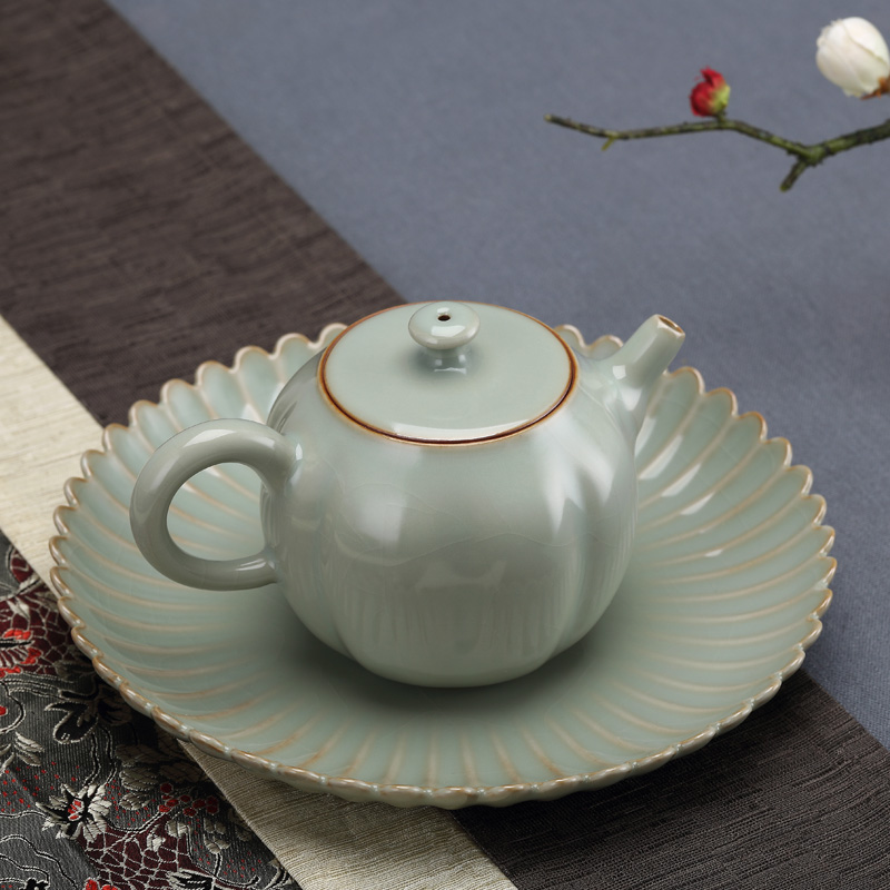Jingdezhen measured your up water round pot bearing kung fu tea set dry tea plate checking ceramic dry mercifully machine