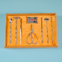 304 stainless steel bamboo type crab eight pieces eating crab tools bamboo box gift