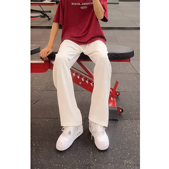 White trousers draped and high-end men's summer thin straight-leg casual ice silk pants
White trousers draped and high-end men's summer thin straight-leg casual ice silk pants