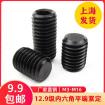 One piece of 12 9-level hexagon flat-end fastening screw top wire headless stop screw machine meter M3-M16