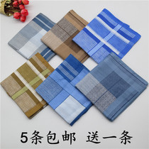 5 Old-fashioned cotton mens handkerchiefs middle-aged cotton handkerchiefs womens old sweating soft classics