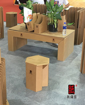 Paper Hui family brand corrugated paper furniture Diamond stool adult stool childrens and youth stool cardboard custom-made trade show stool