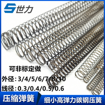 The compression spring wire diameter size fine 0 3 0 4 0 5 0 6 Spring within the outer diameter 3 4 5 6 7 8 10mm
