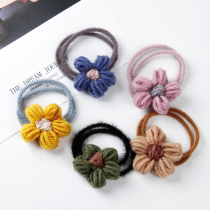 Korean hair accessories girl Net red hair flower Hairband little girl tie hair rope head rope simple ponytail hair rope