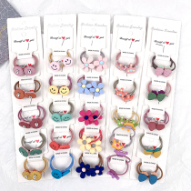 Korean avocado Hairband cute flower head rope girl does not hurt hair tie hair rubber band cartoon bear hair rope