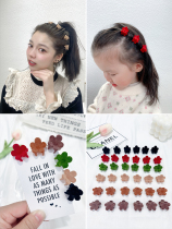 New Year Red Headgear Card White Deer Same Style Plush Clip Fall Winter Hair Accessory Small Hair Clip Side Bangs Clip