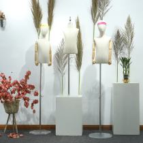 High-grade acrylic childrens model props childrens clothing store model shelf display stand transparent linen childrens clothing model