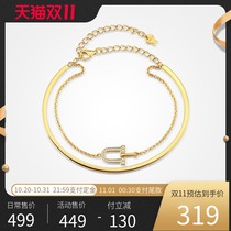 T400 original T For U bracelet female sterling silver gold ins light luxury niche design bracelet birthday gift