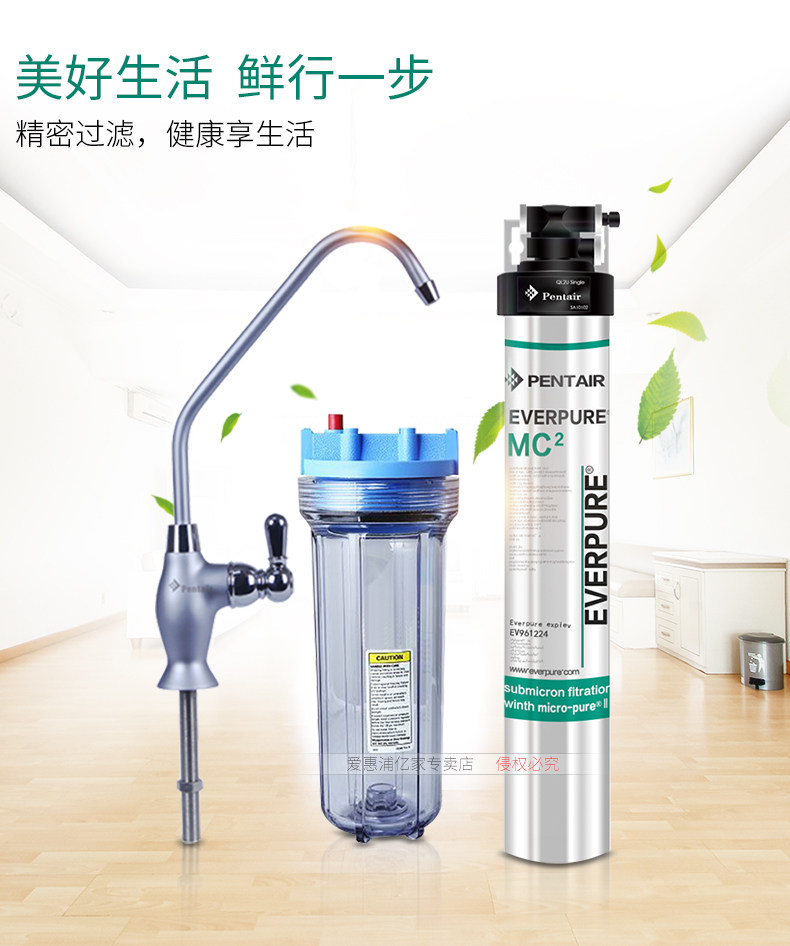 美国爱惠浦直饮净水器mc2咖啡奶茶店餐饮厨房直饮过滤器