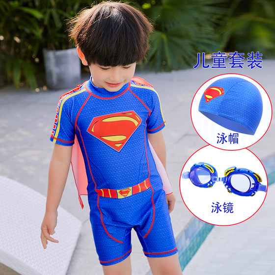 Children's short -sleeved long -sleeved card connect swimwear swimming trunks swimming hats. Children's short -sleeved long -sleeved card connect swimwear swimming trunks swimming hats.