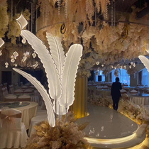 New wedding props Lighting Plantain Leaf Coconut Tree Background Decoration Ceremony Pavilion Greeting Pennsylvania Luminous Feather lighting