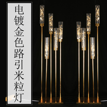 New Wedding Props Five Heads Dragon Pearl Road Leading Golden and High Road leading rice grain light wedding arrangement T-road leading