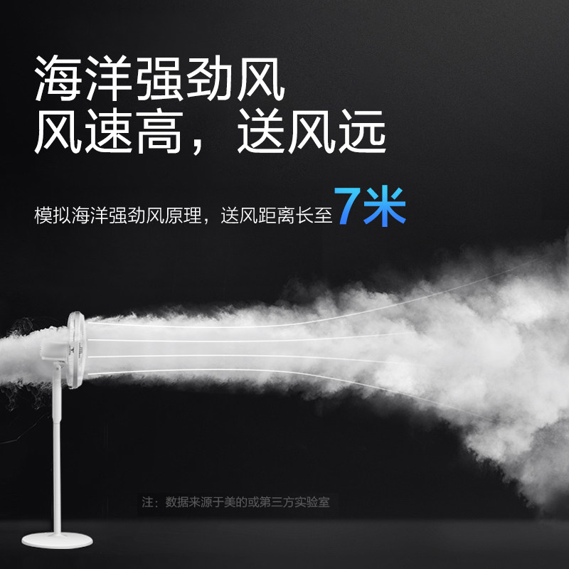 midea electric fan floor fan household silent desk type intelligent timing voice remote control electric fan sac-tm