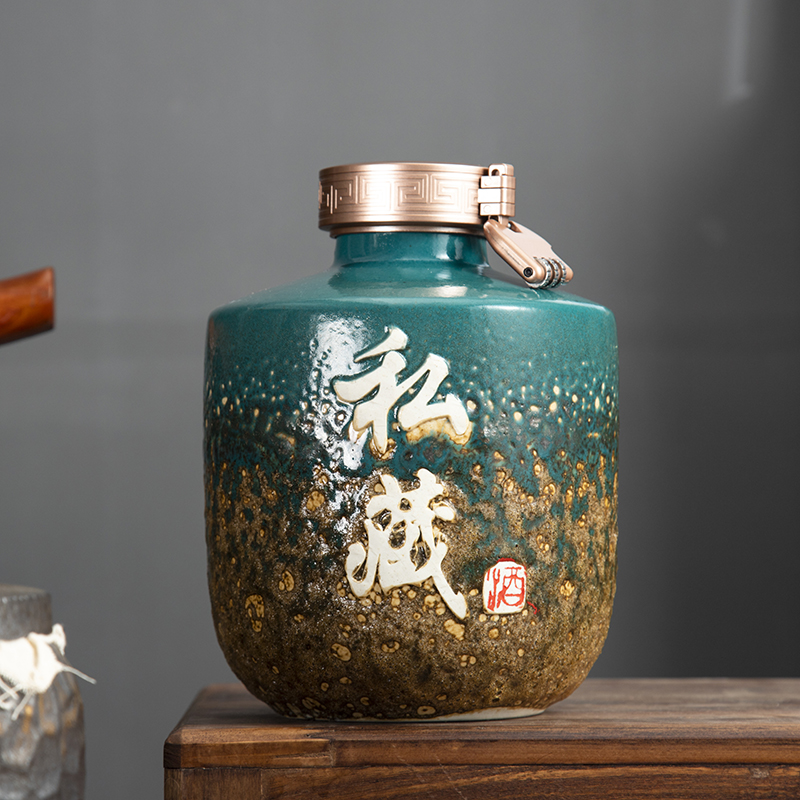 Jingdezhen ceramic jars ancient sealed jar mercifully bottle 5 jins of 10 jins to up mercifully wine jar furnishing articles