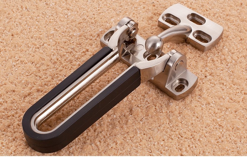 易嘉 防盗扣 锌合金加厚门搭扣 拉丝不锈钢链扣 酒店客房门扣