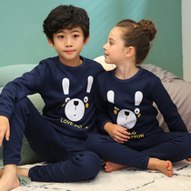 Children's thermal underwear set plus velvet padded winter children's clothing autumn pants boys and girls baby pajamas