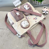 Sails Cloth Bag Women 2021 New Slanted Satchel Day Series Large Capacity Single Shoulder Bag Cute 100 Hitch Class Tutorial Bag