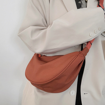 Brief Skew Satchel Bag Women 2021 New Tide Dumplings Bag Light Small Satchel Bag Axillary Bag 100 Lap Single Shoulder Sails Cloth Bag