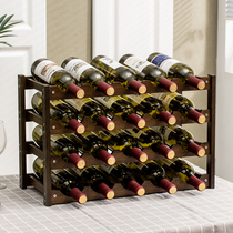 Household desktop wine rack ornaments Wine rack Red wine rack Wine cabinet lattice Red wine grid Small wine rack storage rack