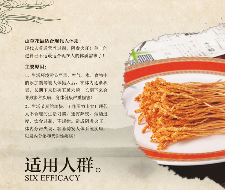 10年品牌厂家直营qs认证经典排草山海堂新会虫草花蛹虫草2.