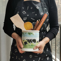 Export original D farm cow Jam Jam Jar egg cup butter dish