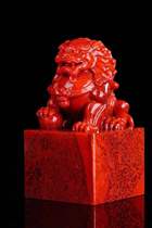 Laos stone field yellow frozen seal Shoushan stone ornaments Tianhuang stone seal Chang fossil chicken blood stone litchi cave ornaments