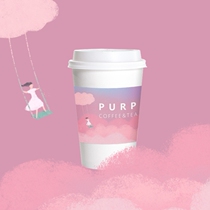 Disposable coffee milk tea heat insulation cup set original hand-painted paper cup hot drink can be packed with lid 500ml