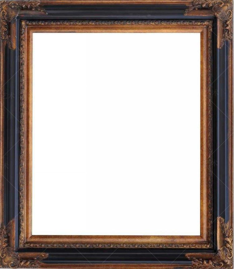 欧式实木画框定制黑色做旧实木画框相框小框宽度10.3cm厚度5.2cm