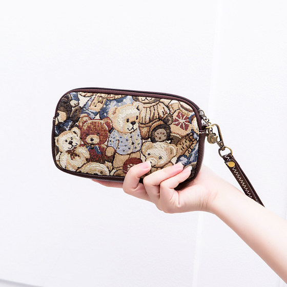 Danny Winnar New Canvas Hand Bags Women's Weaving Flower Hand Hand -wide mobile phone bag Japanese and Korean cute leisure coin purse Danny Winnar New Canvas Hand Bags Women's Weaving Flower Hand Hand -wide mobile phone bag Japanese and Korean cute leisure coin purse